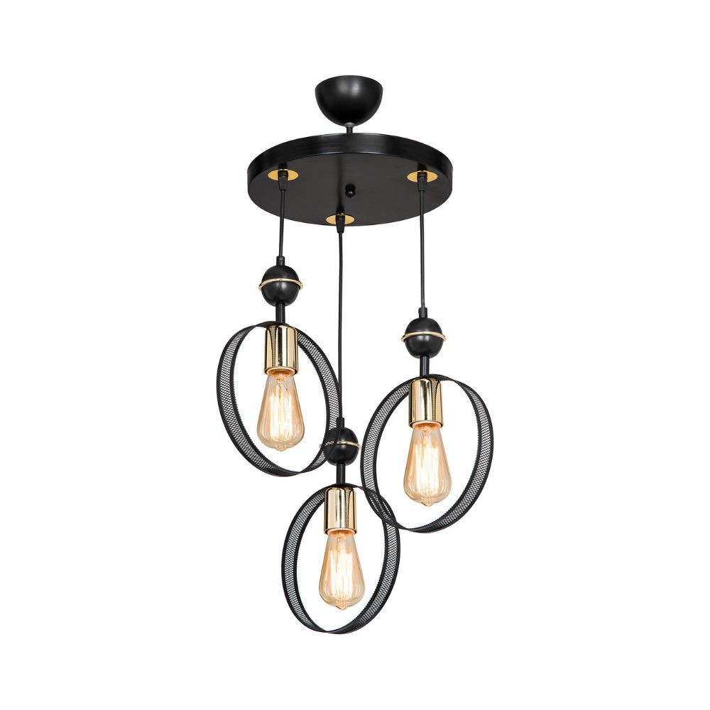 Lampada a sospensione Esin con tre portalampade a cerchio MDL4423 EFFEZ