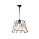 Lampada a sospensione Evren ASZ0881 metallo nero e corda EFFEZ