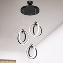 Lampada a sospensione Felicia tre punti luce cerchi LED ASZ1593 EFFEZ