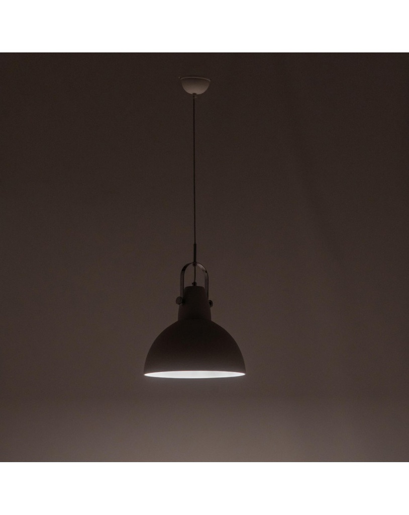 Lampada a sospensione Kande in acciaio bianco STS