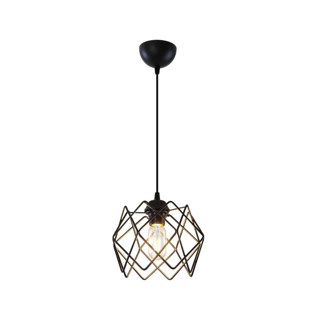 Lampada a sospensione Koza MDL3852 gabbia nero