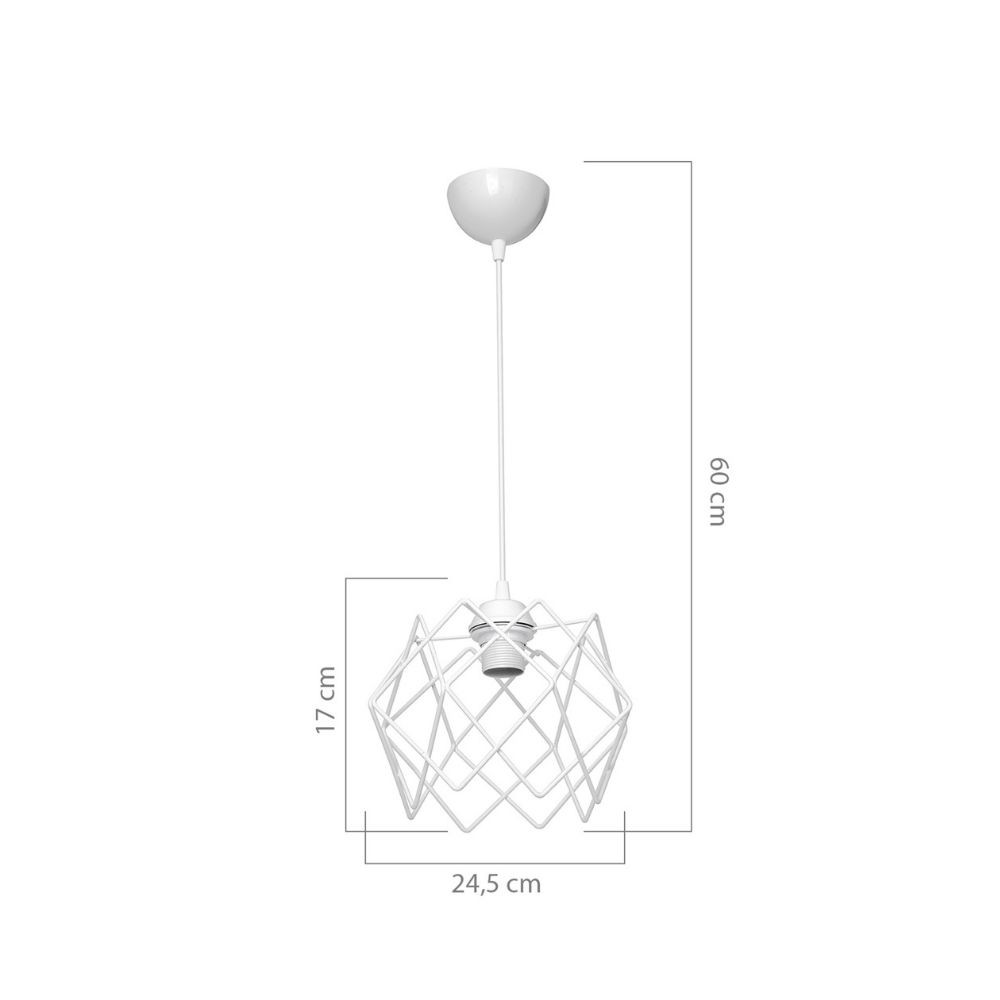 Lampada a sospensione Koza MDL4327 gabbia bianco EFFEZ