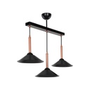 Lampada a sospensione Mandarin MDL4221 con paralumi metallo nero EFFEZ
