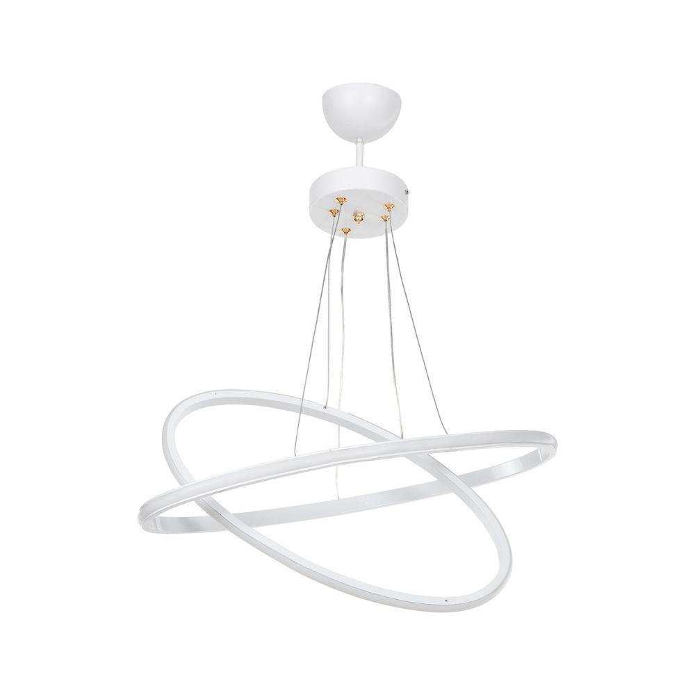 Lampada a sospensione Muso due anelli bianchi Led MDL4438 EFFEZ