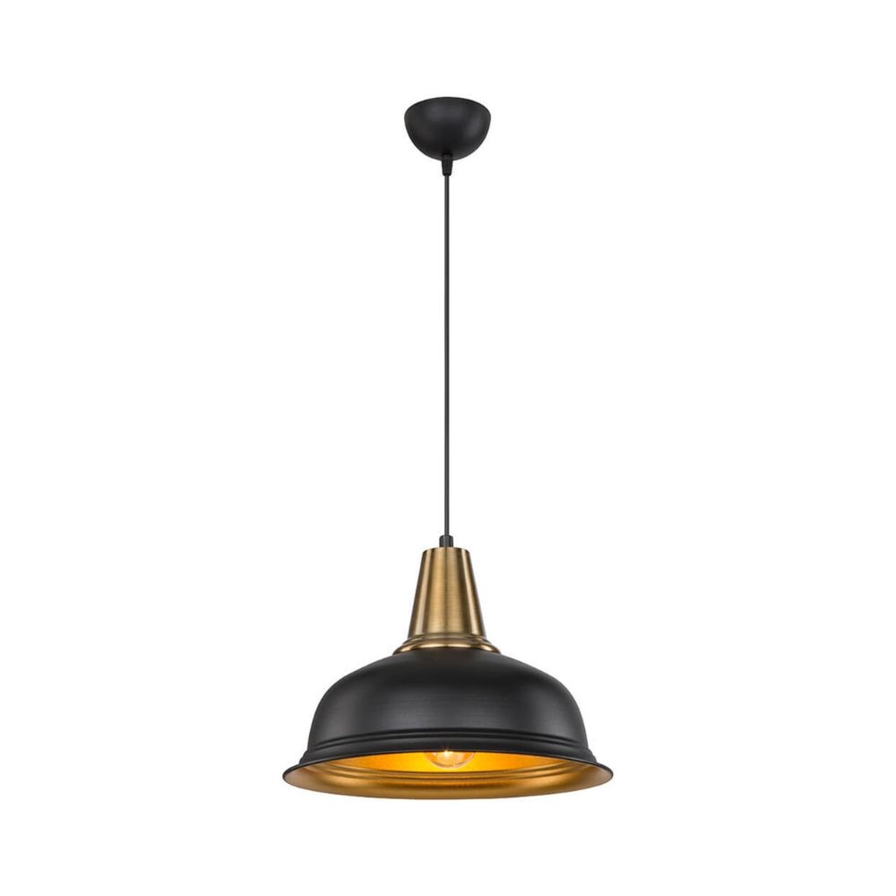 Lampada a sospensione Rena ASZ1341 metallo nero interno oro EFFEZ