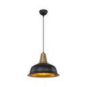 Lampada a sospensione Rena ASZ1341 metallo nero interno oro EFFEZ