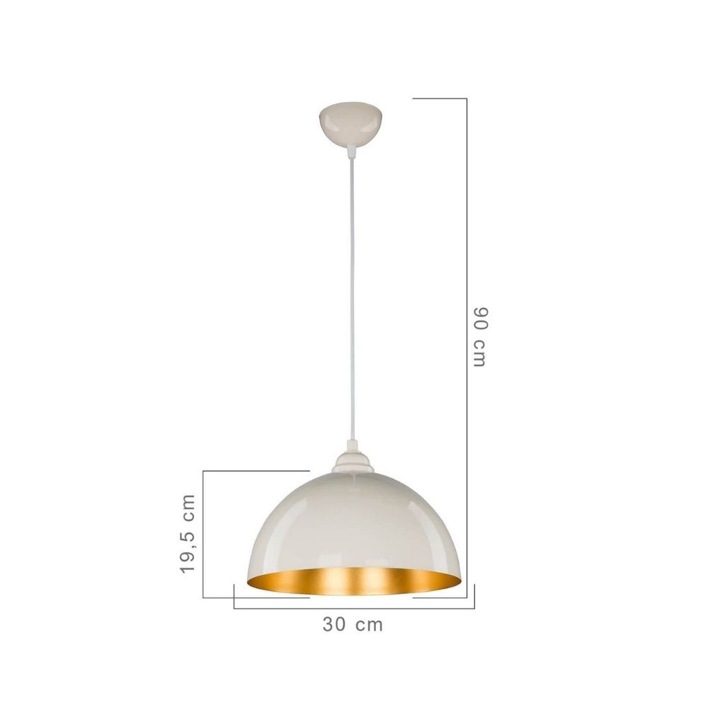 Lampada a sospensione Topak ASZ0948 in metallo bianco EFFEZ