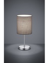 Lampada da Tavolo Jerry Cromo Paralume Grigio Ø13 cm Trio Lighting