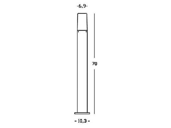 Lampada da esterno in alluminio pressofuso con diffusore opalino - Dimensioni: 175mm x 50mm - Potenza massima: 25W grafite