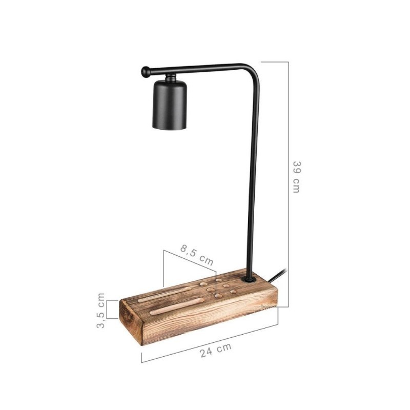 Lampada da scrivania con porta cellulare Vito 24 xh. 39 cm