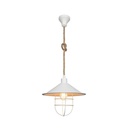 Lampada da soffitto Bulut ASZ0631 metallo bianco e corda iuta