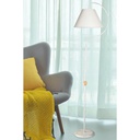 Lampada da terra a stelo Geo ASZ1043 con paralume tessuto bianco