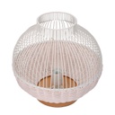 Lampada rattan bianco con attacco cmø30