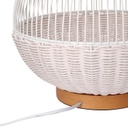 Lampada rattan bianco con attacco cmø30