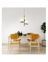 Lampadario Sospensione Nero 3 Sfere Vetro Bianco Pure Trio Lighting