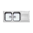 Lavello SAXT333A 2 vasche 116x50 cm destro EFFEZ
