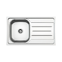 Lavello incasso cucina MP861VDX acciaio 86x50 cm una vasca e gocciolatoio destro EFFEZ