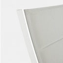 Lettino alto in alluminio bianco con ruote Cleopas