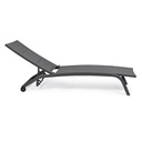 Lettino da giardino in alluminio con ruote Antracite CLEOPAS 61x192x h96 cm