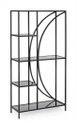 Libreria 4 piani metallo nero Korvet