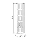Libreria Angolare 5 Ripiani Light Mocha 34x34x161 cm