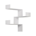 Libreria angolare a parete con 3 livelli bianca H 90 x P 22 x L 60 cm