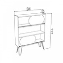 Libreria ingresso moderna design rovere nero urban slim