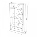 Libreria moderna moderna divisorio bianca cm 84x22x157 h EFFEZ