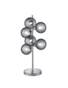 Lume Moderno Cromo Alicia 6 Sfere Vetro Soffiato Fumé Trio Lighting