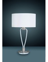 Lume da Tavolo Paris II Nichel con Paralume Bianco Trio Lighting