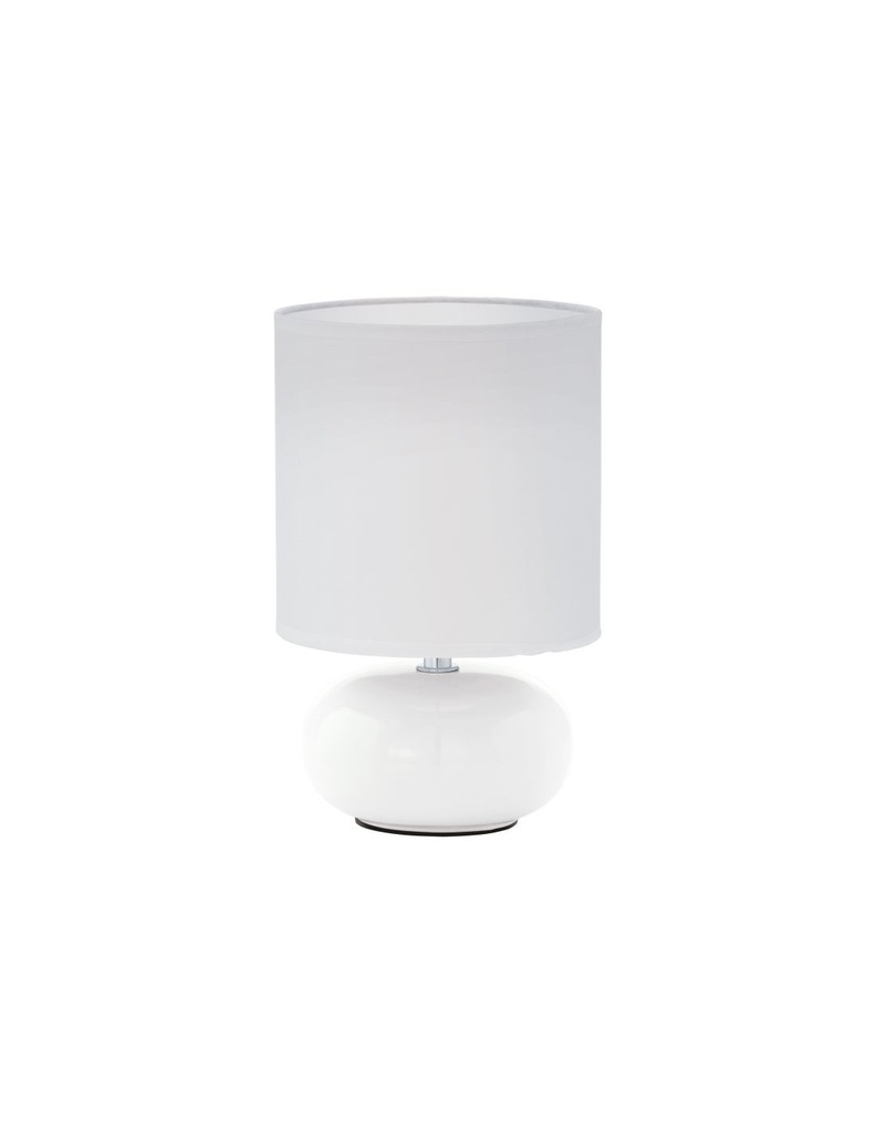 Lume da Tavolo in Ceramica e Tessuto Bianco Trondio Eglo
