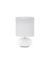 Lume da Tavolo in Ceramica e Tessuto Bianco Trondio Eglo