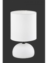 Lumetto Bianco Base Ceramica Paralume Tessuto Trio Lighting