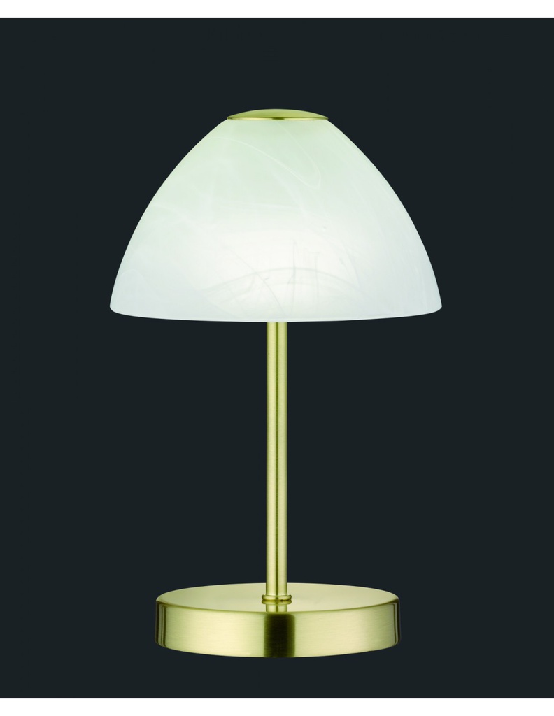 Lumetto Led Queen Dimmerabile Ottone Paralume Vetro Alabastro Trio Lighting