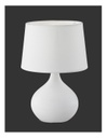 Lumetto Moderno Bianco Base Ceramica con Paralume Martin Trio Lighting