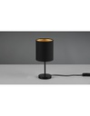Lumetto Tavolo Jerry Nero Oro Paralume Cilindro Ø13 cm Trio Lighting
