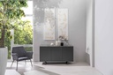 Madia 3 ante grigio-grigio scuro 45  cm x 150  cm H. 85  cm
