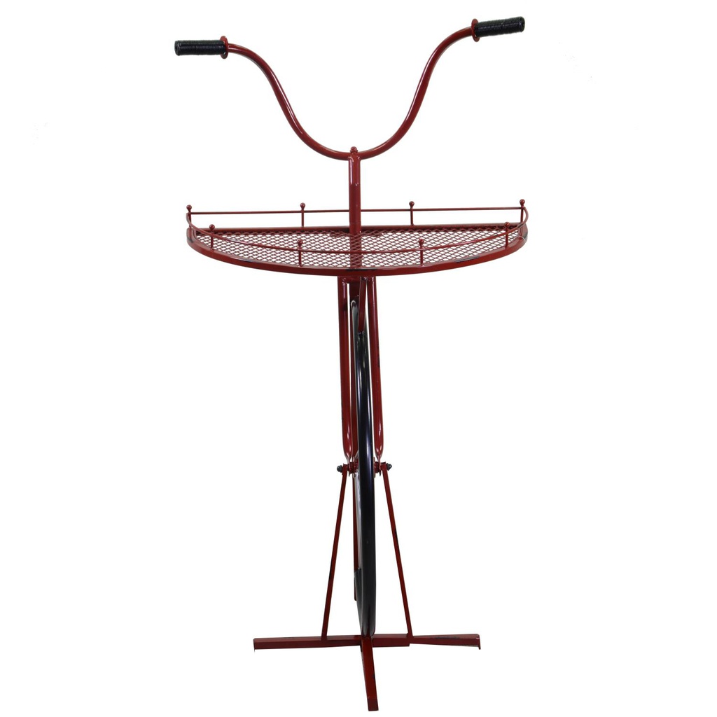 Mensola metallo bicicletta rosso cm 64x33/38h81/115