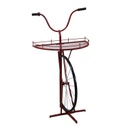 Mensola metallo bicicletta rosso cm 64x33/38h81/115