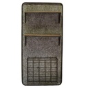 Mensola metallo legno 2 piani con portatutto cm 38