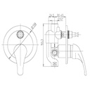 Miscelatore monocomando incasso doccia Derby cromo