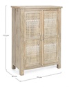 Mobile 2 ante Mayra in legno naturale 79x40x112h cm