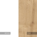 Mobile TV Klappe rovere con ante bianche e mensole 56,50 cm x 125,50 cm x 33 cm