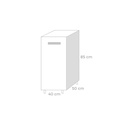 Mobile base per cucina Bianco Frassinato 1 anta Cm 40x50xH 85
