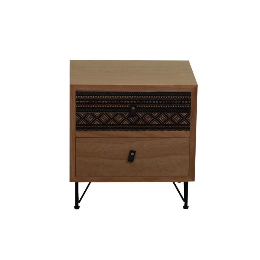 Mobile budapest urban comodino 2 cassetti cm 40x30 x h46
