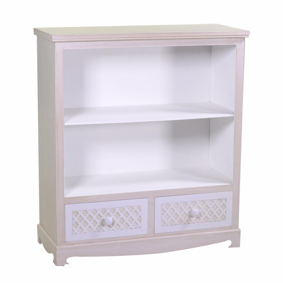 Mobile lubecca libreria 2 piani+2 cassetti cm 85x35h95