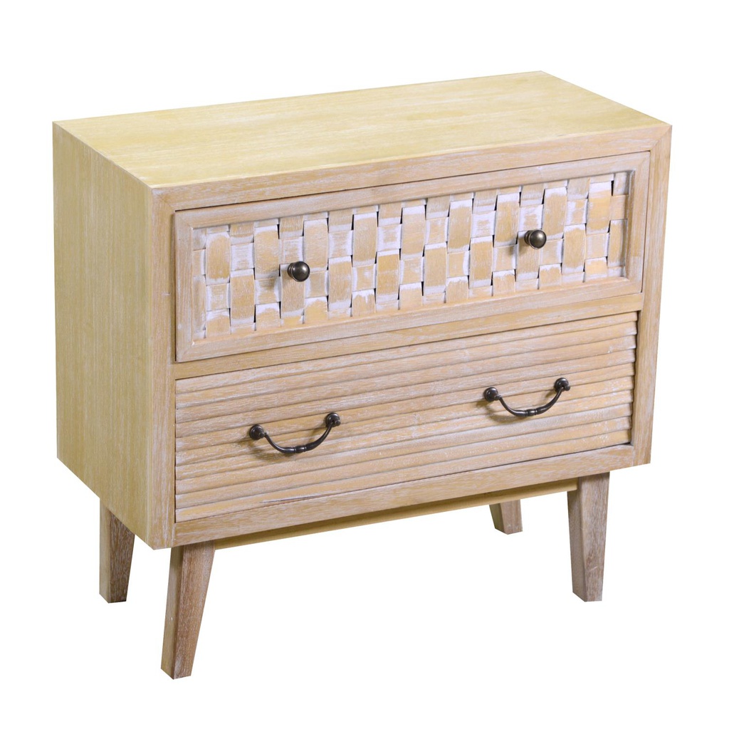 Mobile lubiana 2 cassetti naturale cm65x30h60