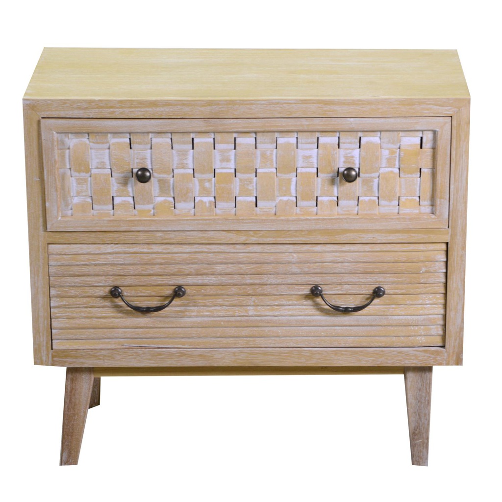 Mobile lubiana 2 cassetti naturale cm65x30h60