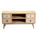 Mobile porta TV 2 vani + 4 cassetti legno naturale cm 30 x 105 x h 53