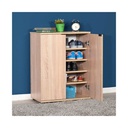 Mobile scarpiera multiuso 2 ante ripiani sonoma 60x34xh.78 cm(SHC220SN1)